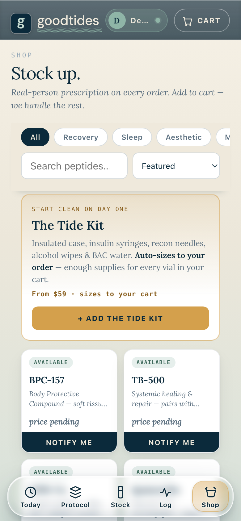 In-app shop
